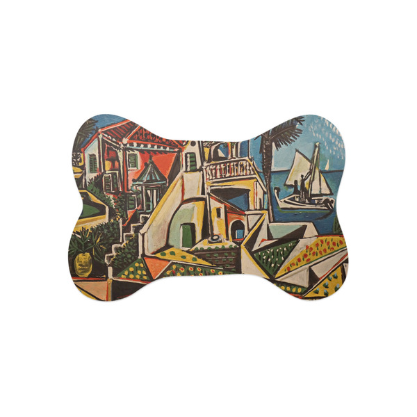 Custom Mediterranean Landscape by Pablo Picasso Bone Shaped Dog Food Mat (Small)