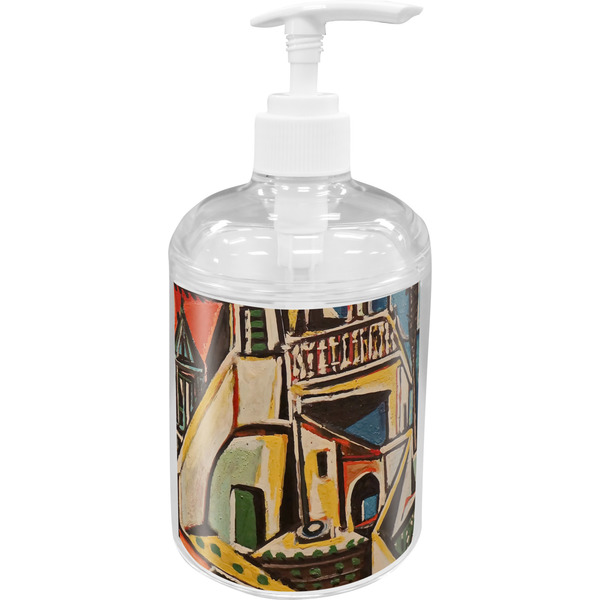 Custom Mediterranean Landscape by Pablo Picasso Acrylic Soap & Lotion Bottle