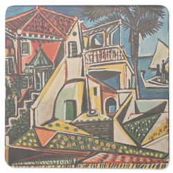 Mediterranean Landscape by Pablo Picasso Square Rubber Backed Coaster