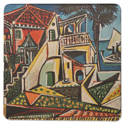 Mediterranean Landscape by Pablo Picasso Square Rubber Backed Coaster
