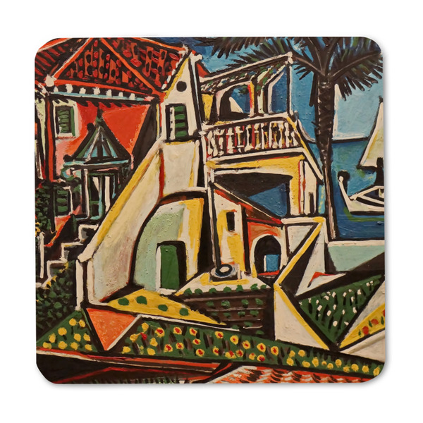 Mediterranean Landscape by Pablo Picasso Square Fridge Magnet - FRONT