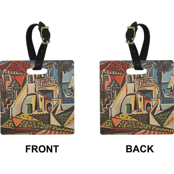 Mediterranean Landscape by Pablo Picasso Square Luggage Tag (Front + Back)