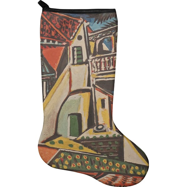 Custom Mediterranean Landscape by Pablo Picasso Holiday Stocking - Single-Sided - Neoprene