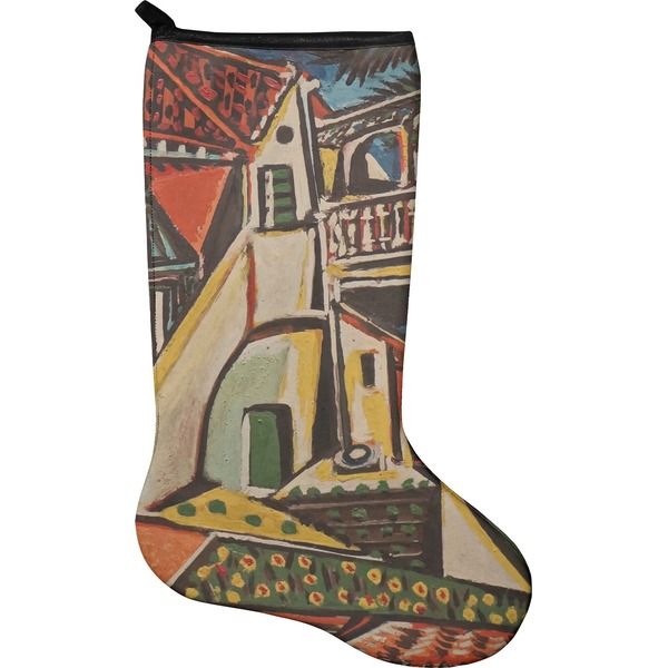 Custom Mediterranean Landscape by Pablo Picasso Holiday Stocking - Neoprene