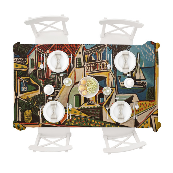 Mediterranean Landscape by Pablo Picasso Tablecloths (58"x102") - TOP VIEW (with plates)