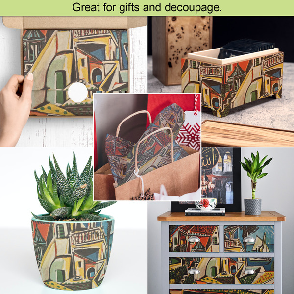 Mediterranean Landscape by Pablo Picasso Tissue Paper - In Use Collage