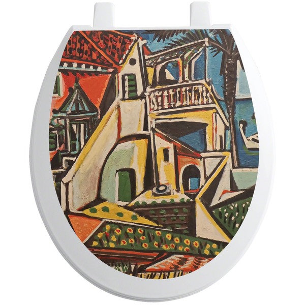 Custom Mediterranean Landscape by Pablo Picasso Toilet Seat Decal - Round