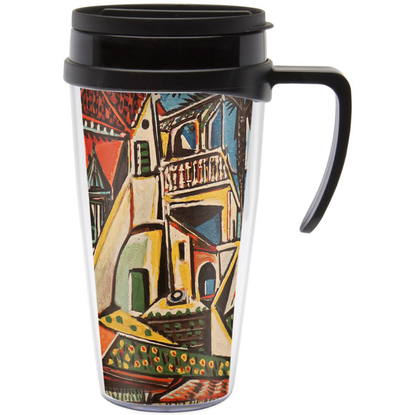 Custom Mediterranean Landscape by Pablo Picasso Acrylic Travel Mug with Handle