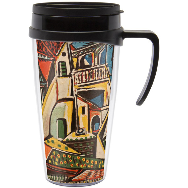 Custom Mediterranean Landscape by Pablo Picasso Acrylic Travel Mug with Handle