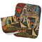 Mediterranean Landscape by Pablo Picasso Two Rectangle Burp Cloths - Open & Folded