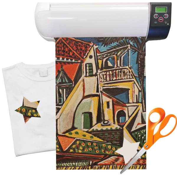 Custom Mediterranean Landscape by Pablo Picasso Heat Transfer Vinyl Sheet (12"x18")