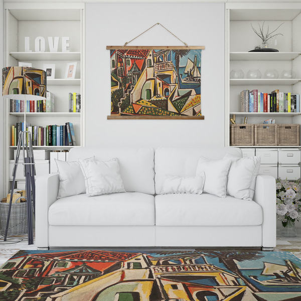 Mediterranean Landscape by Pablo Picasso Wall Hanging Tapestry - IN CONTEXT