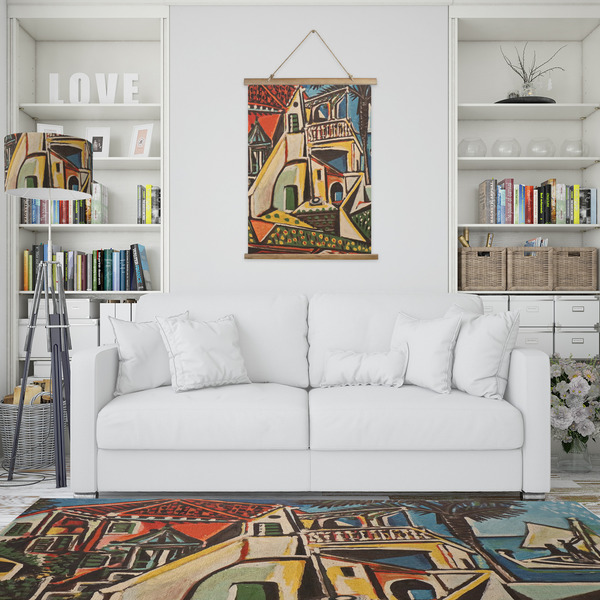 Mediterranean Landscape by Pablo Picasso Wall Hanging Tapestry - Portrait - IN CONTEXT