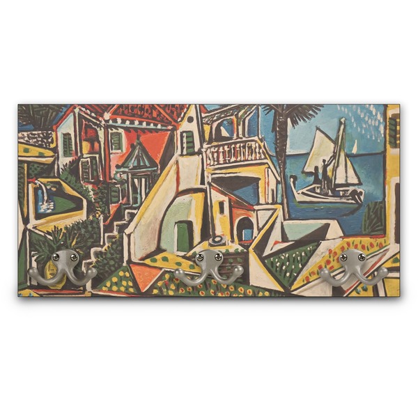 Custom Mediterranean Landscape by Pablo Picasso Wall Mounted Coat Rack