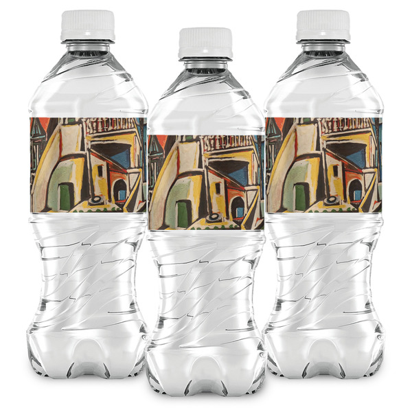 Mediterranean Landscape by Pablo Picasso Water Bottle Labels - Front View