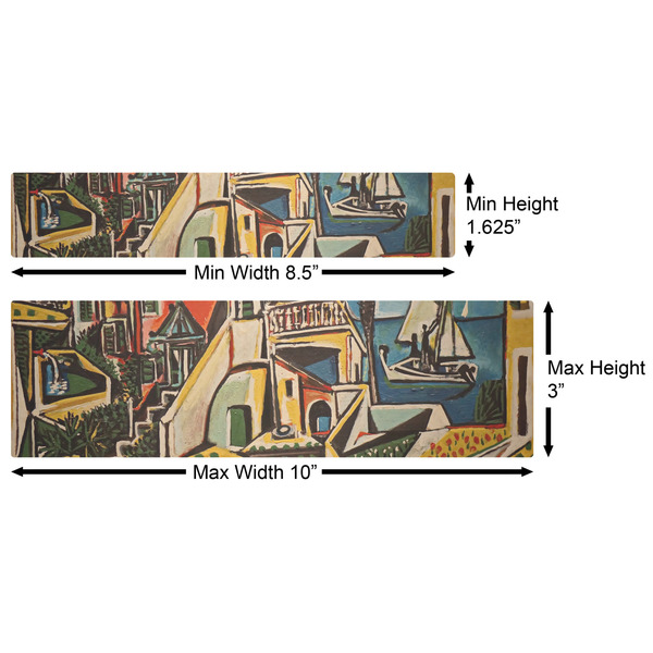 Mediterranean Landscape by Pablo Picasso Water Bottle Labels w/ Dimensions