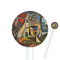 Mediterranean Landscape by Pablo Picasso White Plastic 5.5" Stir Stick - Round - Closeup
