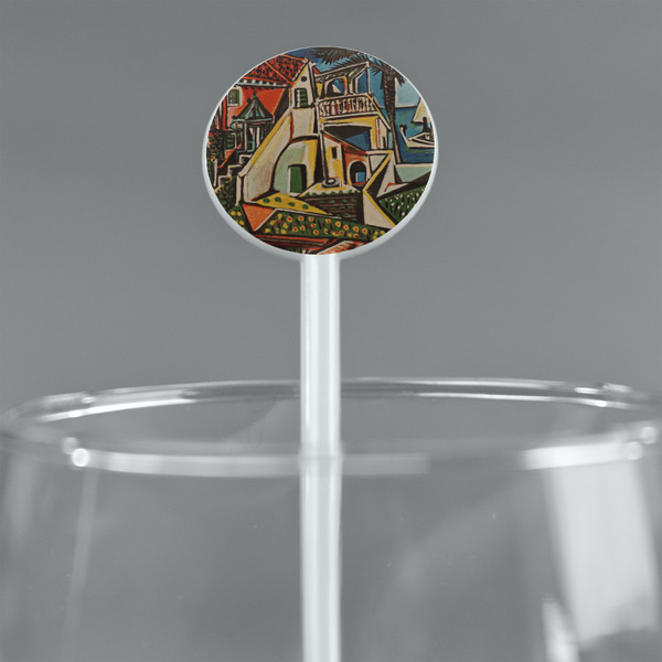 Mediterranean Landscape by Pablo Picasso White Plastic 5.5" Stir Stick - Round - Main