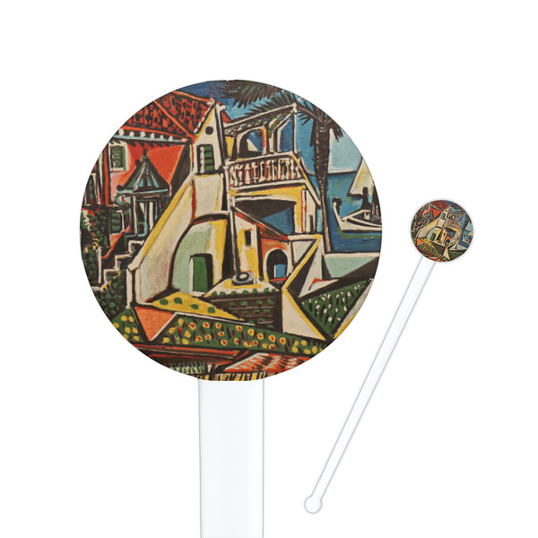 Custom Mediterranean Landscape by Pablo Picasso Round Plastic Stir Sticks