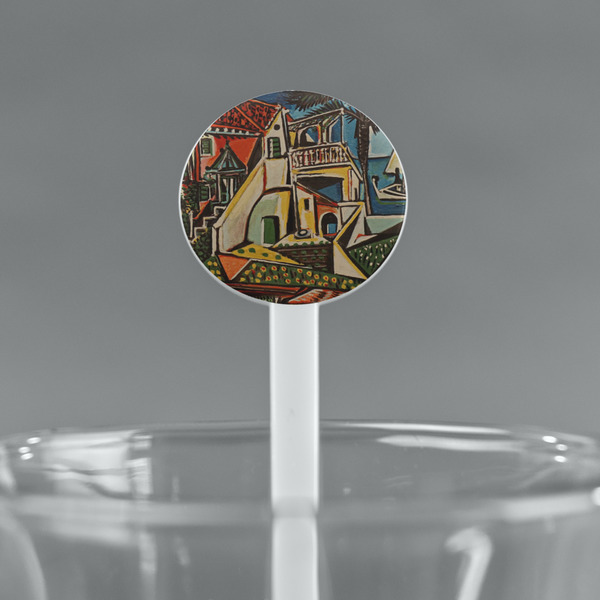 Mediterranean Landscape by Pablo Picasso White Plastic 7" Stir Stick - Round - Main
