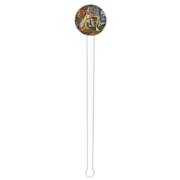 Mediterranean Landscape by Pablo Picasso White Plastic 7" Stir Stick - Round - Single Stick