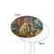 Mediterranean Landscape by Pablo Picasso White Plastic 7" Stir Stick - Single Sided - Oval - Front & Back