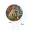 Mediterranean Landscape by Pablo Picasso White Plastic 7" Stir Stick - Single Sided - Round - Front & Back