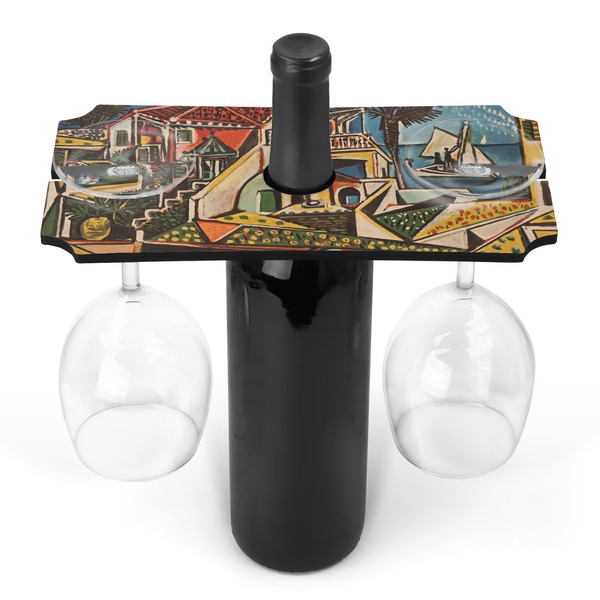 Custom Mediterranean Landscape by Pablo Picasso Wine Bottle & Glass Holder