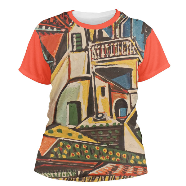 Custom Mediterranean Landscape by Pablo Picasso Women's Crew T-Shirt - Large