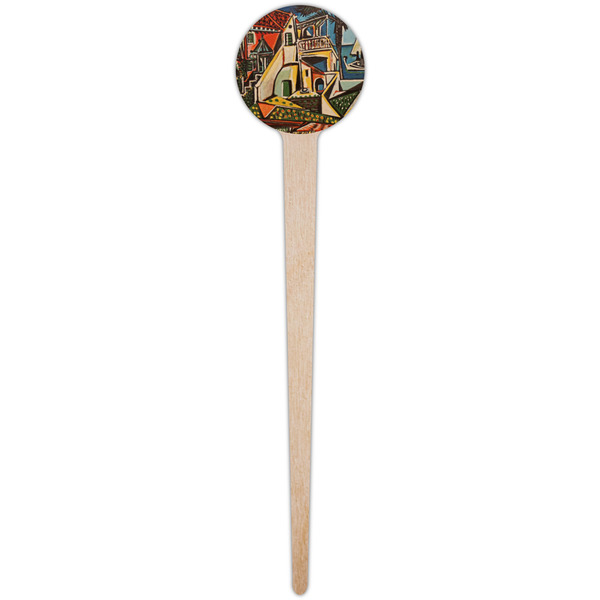 Mediterranean Landscape by Pablo Picasso Wooden 4" Food Pick - Round - Single Pick