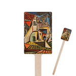 Mediterranean Landscape by Pablo Picasso 6.25" Rectangle Wooden Stir Sticks - Double Sided