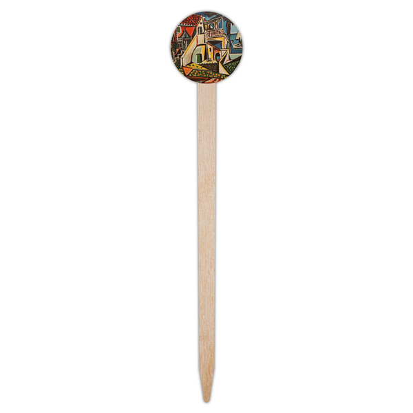 Mediterranean Landscape by Pablo Picasso Wooden 6" Food Pick - Round - Single Pick