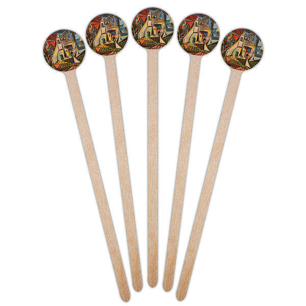 Mediterranean Landscape by Pablo Picasso Wooden 6" Stir Stick - Round - Fan View