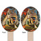 Mediterranean Landscape by Pablo Picasso Wooden Food Pick - Oval - Double Sided - Front & Back