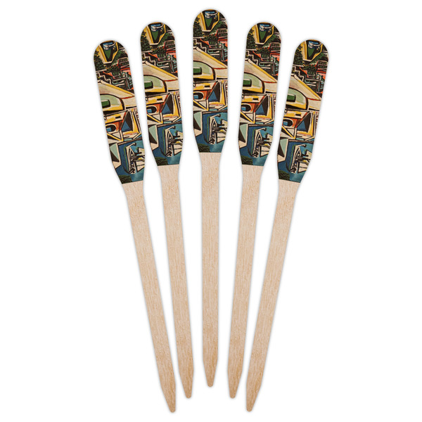 Mediterranean Landscape by Pablo Picasso Wooden Food Pick - Paddle - Fan View