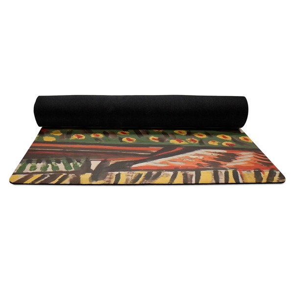 Mediterranean Landscape by Pablo Picasso Yoga Mat Rolled up Black Rubber Backing