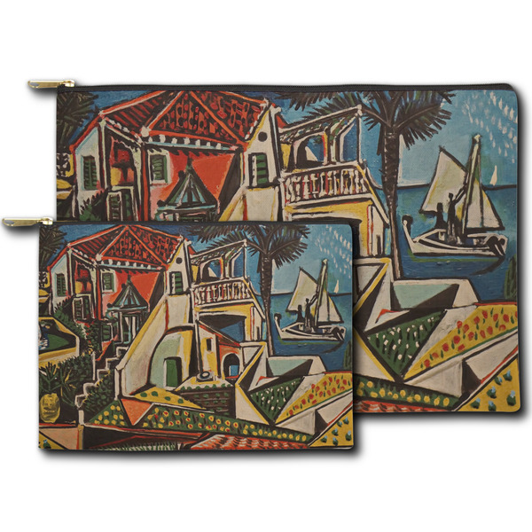 Mediterranean Landscape by Pablo Picasso Zippered Pouches - Size Comparison