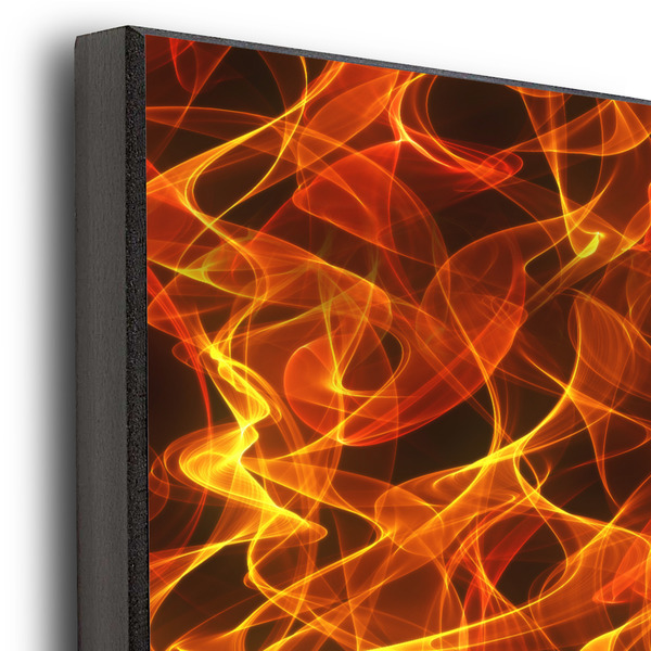 Fire 11x14 Wood Print - Closeup