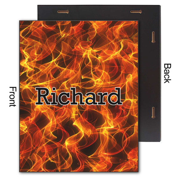 Fire 11x14 Wood Print - Front & Back View