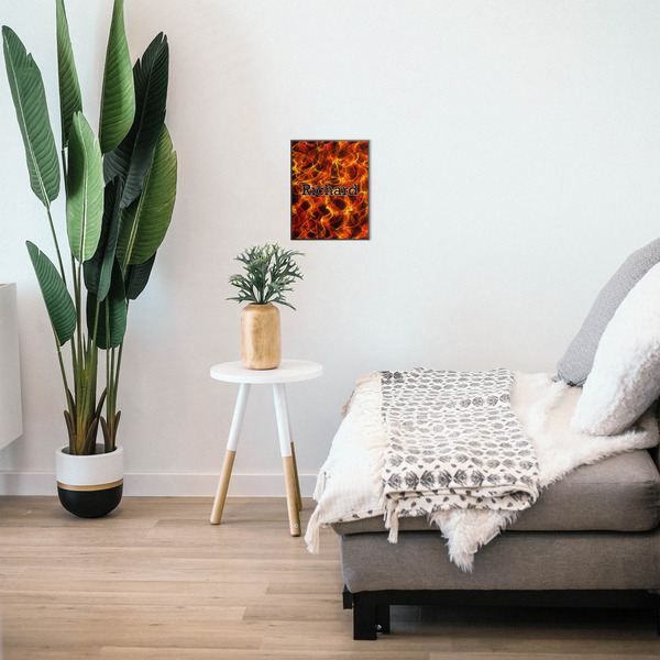 Fire 11x14 Wood Print - In Context