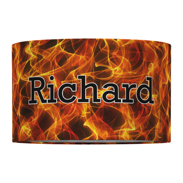 Fire 12" Drum Lampshade - FRONT (Fabric)