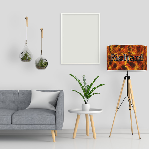 Fire 12" Drum Lampshade - LIFESTYLE