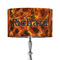 Fire 12" Drum Lampshade - ON STAND (Fabric)
