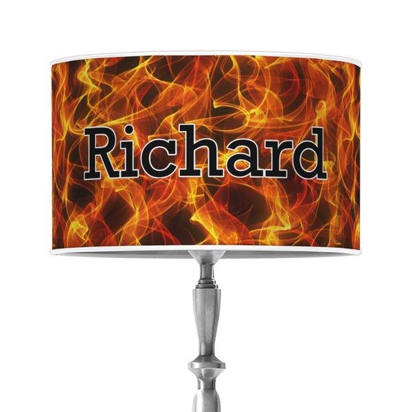 Custom Fire 12" Drum Lamp Shade - Poly-film (Personalized)