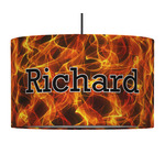 Fire 12" Drum Pendant Lamp - Fabric (Personalized)