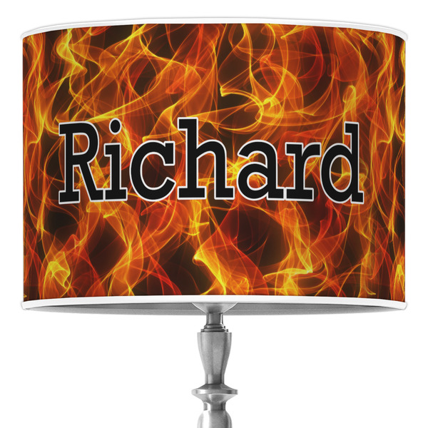 Custom Fire 16" Drum Lamp Shade - Poly-film (Personalized)