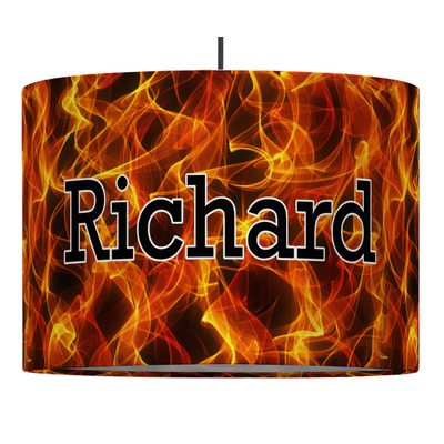 Fire 16" Drum Pendant Lamp - Fabric (Personalized)