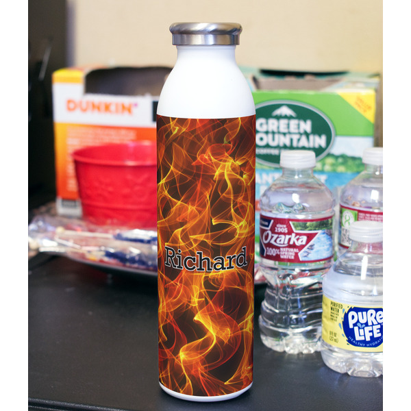 Fire 20oz Water Bottles - Full Print - In Context