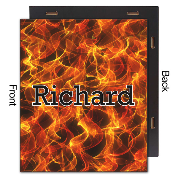 Fire 20x24 Wood Print - Front & Back View