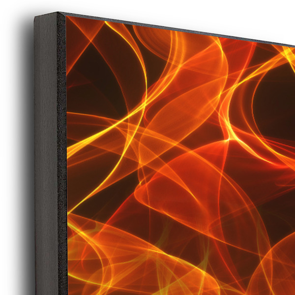 Fire 20x30 Wood Print - Closeup